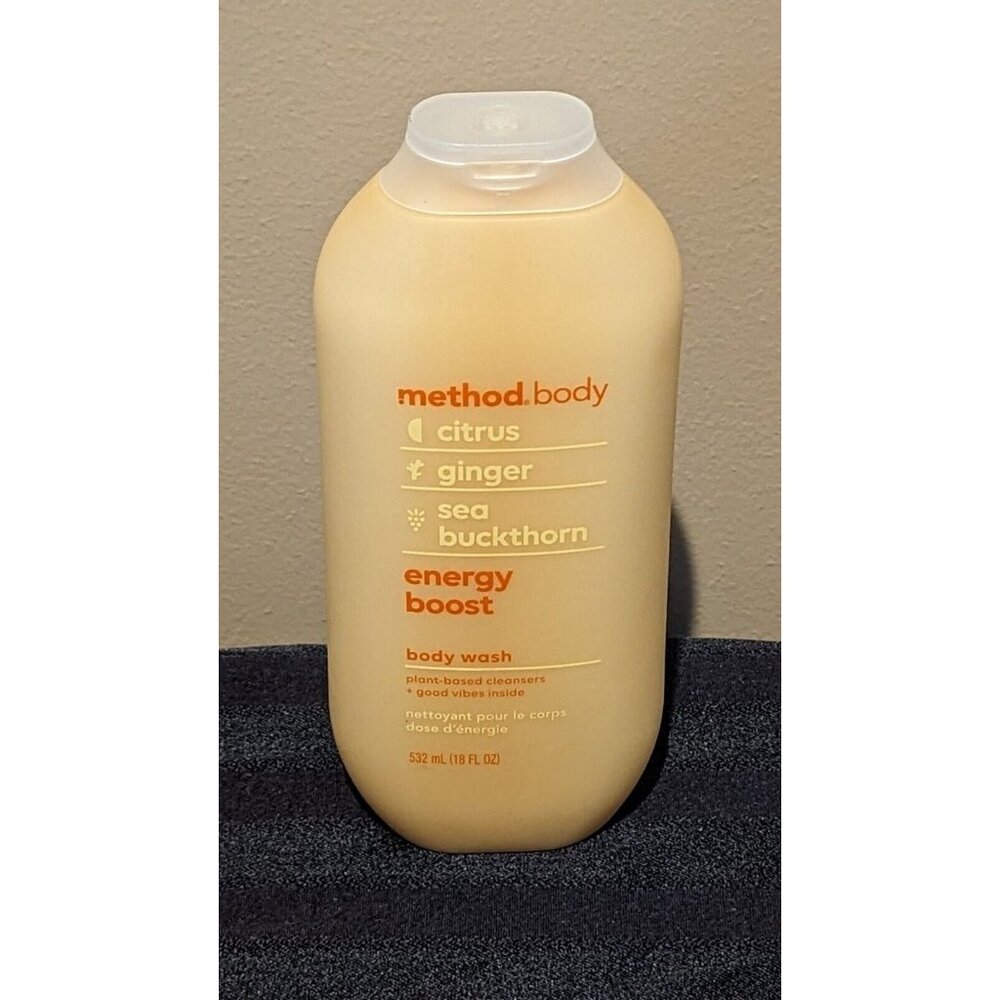 Method Body Citrus, Ginger, Sea Buckthorn Energy Boost Body Wash 18 oz